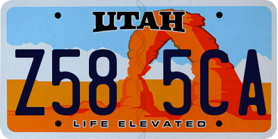 UT license plate Z585CA