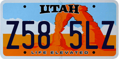 UT license plate Z585LZ
