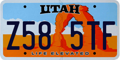 UT license plate Z585TF