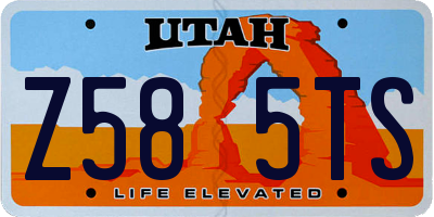 UT license plate Z585TS