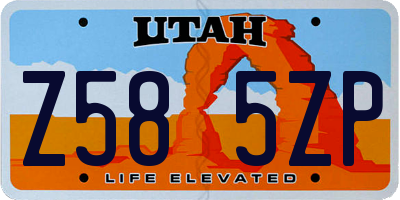 UT license plate Z585ZP