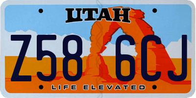 UT license plate Z586CJ