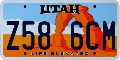 UT license plate Z586CM