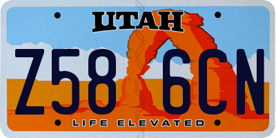 UT license plate Z586CN