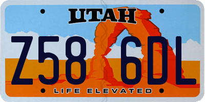 UT license plate Z586DL