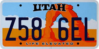 UT license plate Z586EL