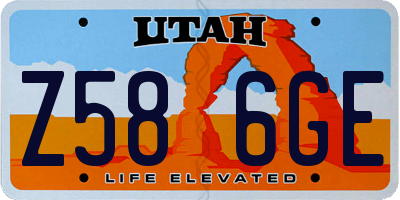 UT license plate Z586GE