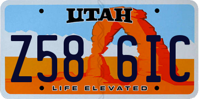 UT license plate Z586IC