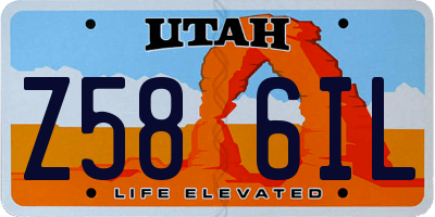 UT license plate Z586IL