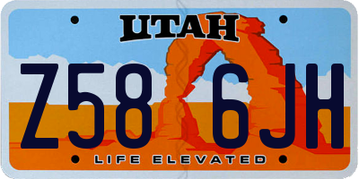 UT license plate Z586JH