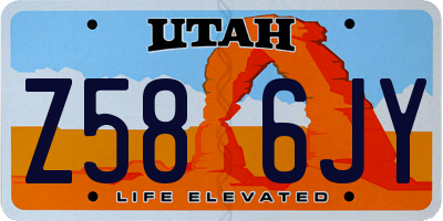 UT license plate Z586JY