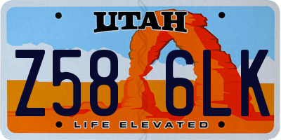 UT license plate Z586LK