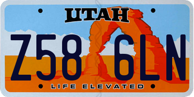 UT license plate Z586LN