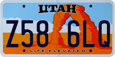 UT license plate Z586LQ