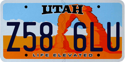UT license plate Z586LU