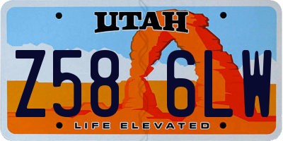 UT license plate Z586LW
