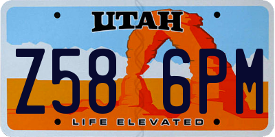 UT license plate Z586PM