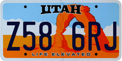 UT license plate Z586RJ