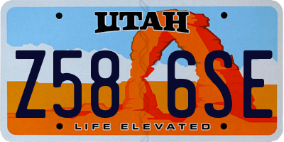 UT license plate Z586SE