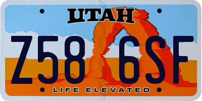 UT license plate Z586SF