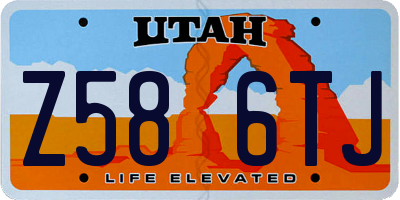 UT license plate Z586TJ