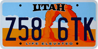 UT license plate Z586TK