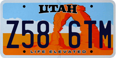 UT license plate Z586TM