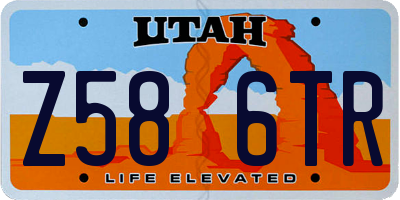 UT license plate Z586TR