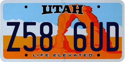 UT license plate Z586UD
