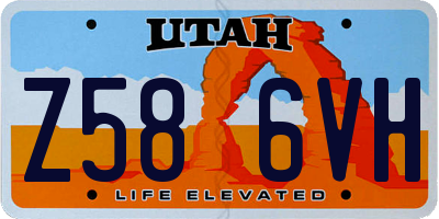 UT license plate Z586VH