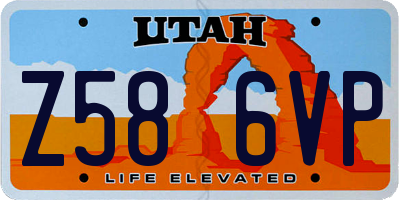 UT license plate Z586VP