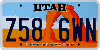 UT license plate Z586WN