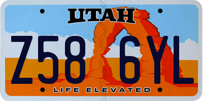 UT license plate Z586YL