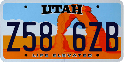 UT license plate Z586ZB