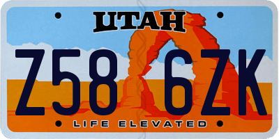 UT license plate Z586ZK