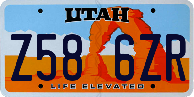 UT license plate Z586ZR