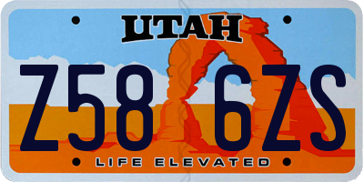 UT license plate Z586ZS