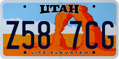 UT license plate Z587CG