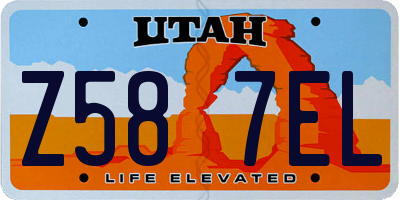UT license plate Z587EL