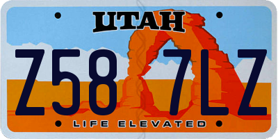 UT license plate Z587LZ