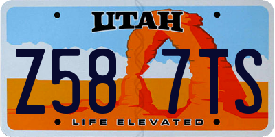 UT license plate Z587TS