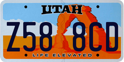 UT license plate Z588CD