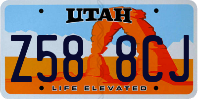 UT license plate Z588CJ