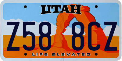 UT license plate Z588CZ