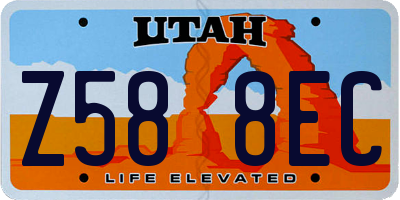 UT license plate Z588EC