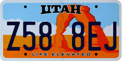 UT license plate Z588EJ