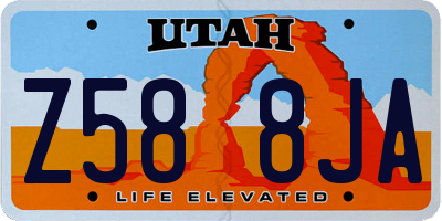 UT license plate Z588JA