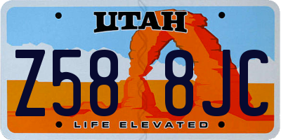 UT license plate Z588JC