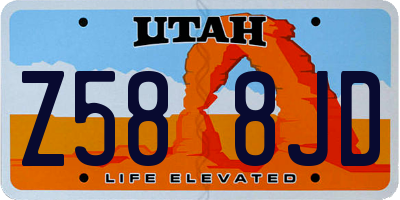 UT license plate Z588JD