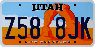 UT license plate Z588JK